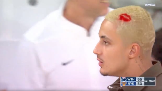 Kyle Kuzma during a Knicks–Wizards game.